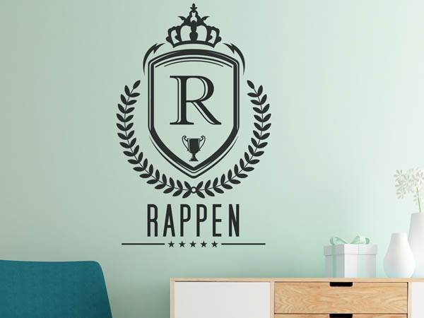 Wandtattoo Rappen Wappen