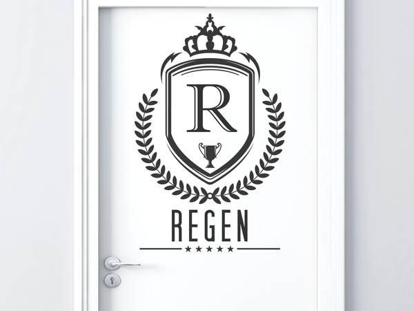 Wandtattoo Regen Wappen