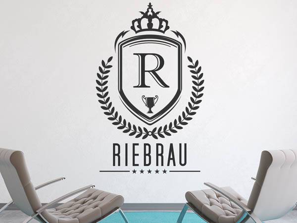 Wandtattoo Riebrau Wappen