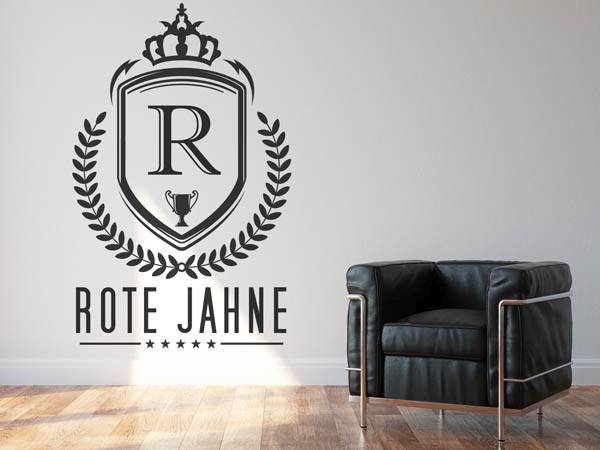 Wandtattoo Rote Jahne Wappen
