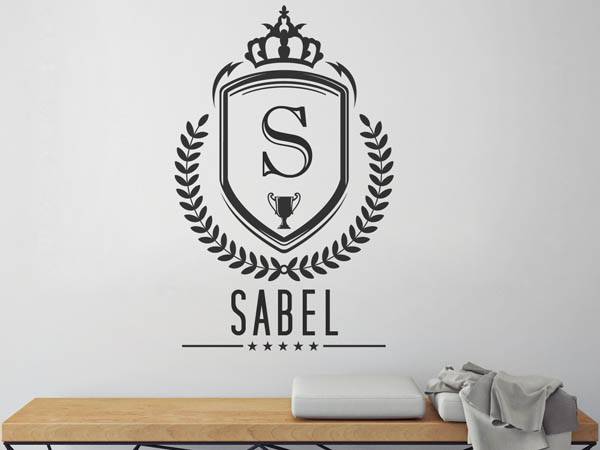 Wandtattoo Sabel Wappen