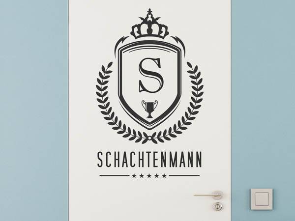 Wandtattoo Schachtenmann Wappen