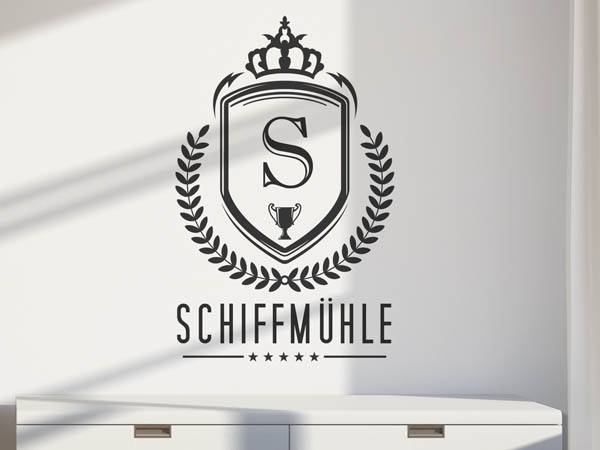 Wandtattoo Schiffmühle Wappen
