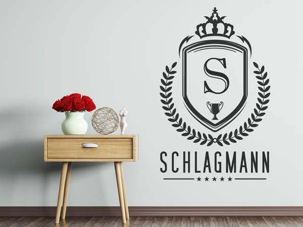 Wandtattoo Schlagmann Wappen