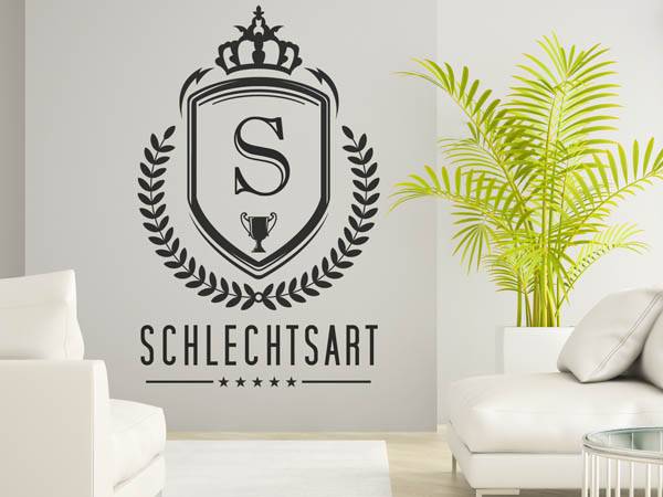Wandtattoo Schlechtsart Wappen