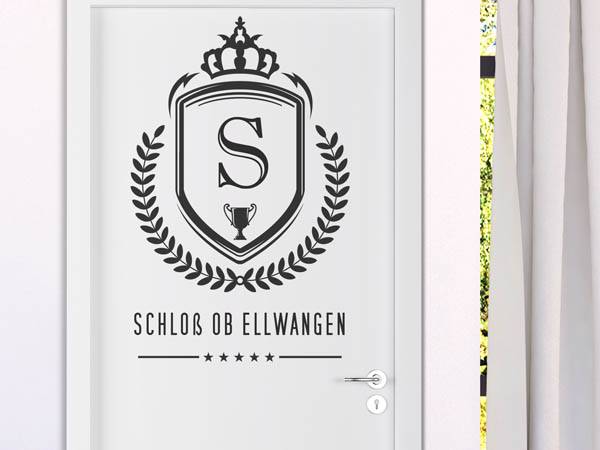 Wandtattoo Schloß ob Ellwangen Wappen