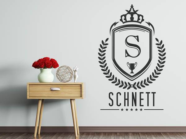 Wandtattoo Schnett Wappen