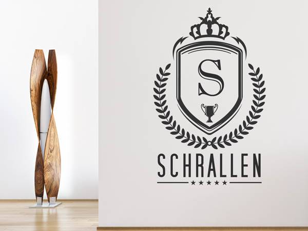 Wandtattoo Schrallen Wappen
