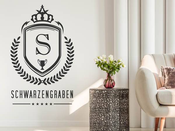 Wandtattoo Schwarzengraben Wappen