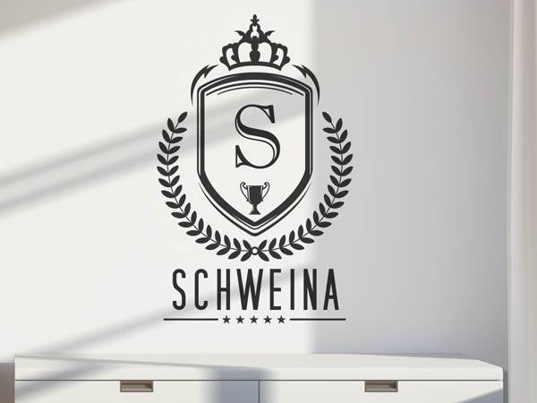 Wandtattoo Schweina Wappen