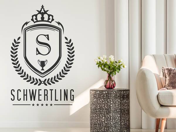 Wandtattoo Schwertling Wappen