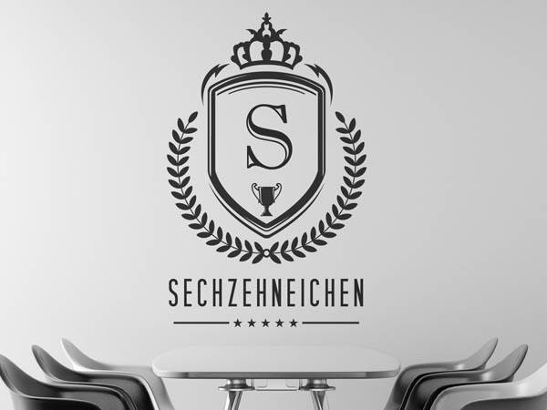 Wandtattoo Sechzehneichen Wappen
