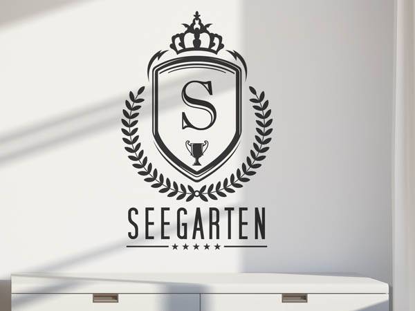 Wandtattoo Seegarten Wappen
