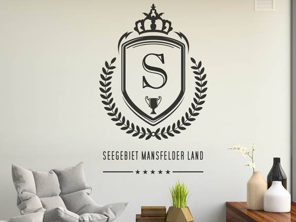 Wandtattoo Seegebiet Mansfelder Land Wappen