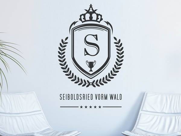 Wandtattoo Seiboldsried vorm Wald Wappen