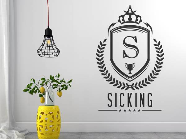 Wandtattoo Sicking Wappen