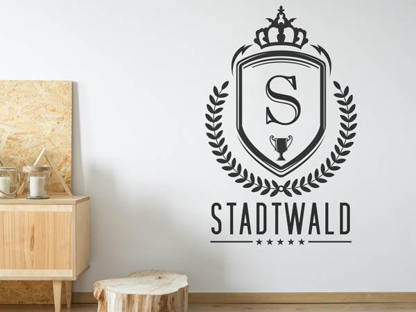 Wandtattoo Stadtwald Wappen