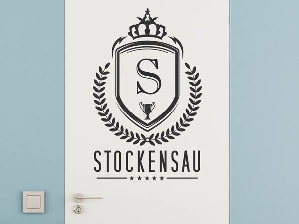 Wandtattoo Stockensau Wappen