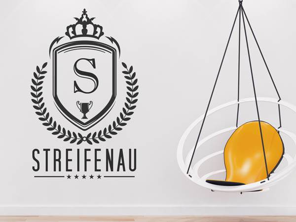 Wandtattoo Streifenau Wappen