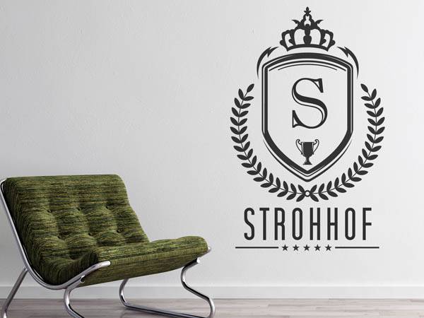 Wandtattoo Strohhof Wappen