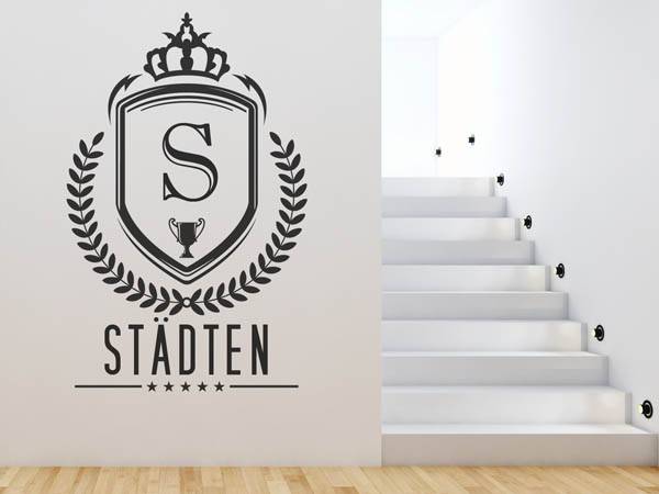 Wandtattoo Städten Wappen