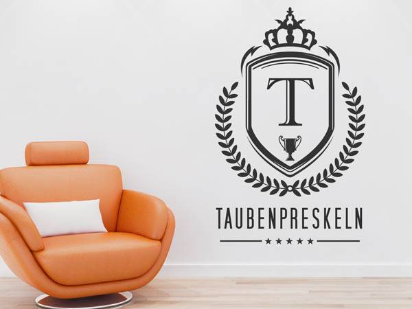 Wandtattoo Taubenpreskeln Wappen