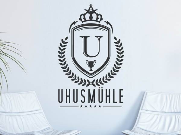 Wandtattoo Uhusmühle Wappen