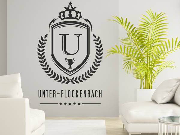 Wandtattoo Unter-Flockenbach Wappen