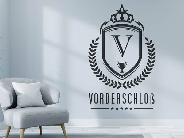 Wandtattoo Vorderschloß Wappen
