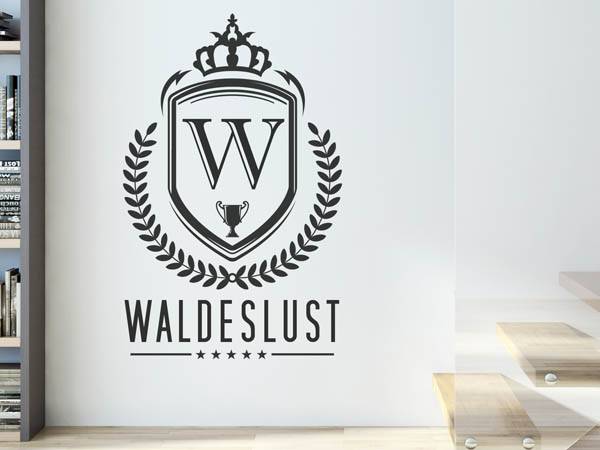 Wandtattoo Waldeslust Wappen