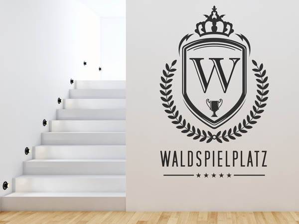 Wandtattoo Waldspielplatz Wappen
