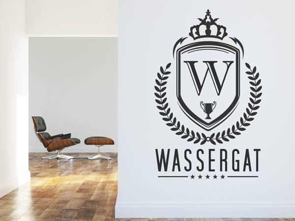 Wandtattoo Wassergat Wappen