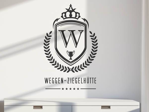 Wandtattoo Weggen-Ziegelhütte Wappen