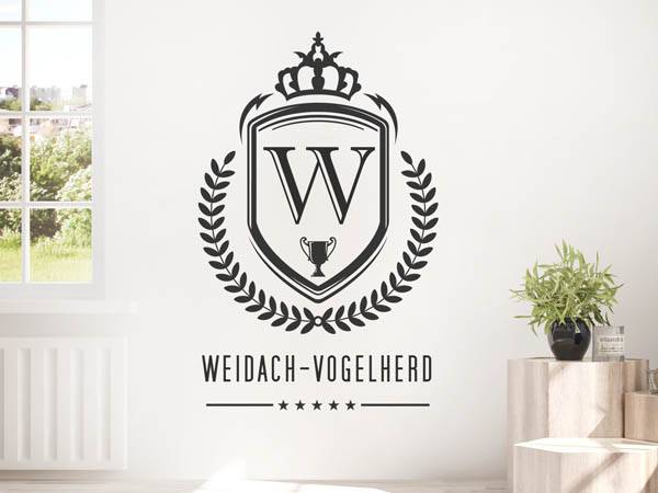 Wandtattoo Weidach-Vogelherd Wappen