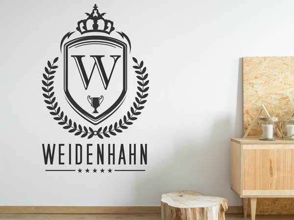 Wandtattoo Weidenhahn Wappen