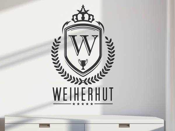 Wandtattoo Weiherhut Wappen