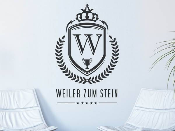 Wandtattoo Weiler zum Stein Wappen