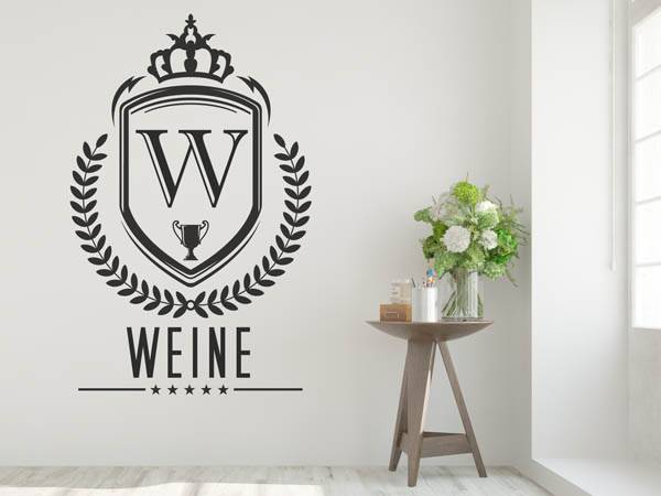 Wandtattoo Weine Wappen
