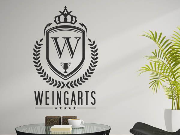 Wandtattoo Weingarts Wappen