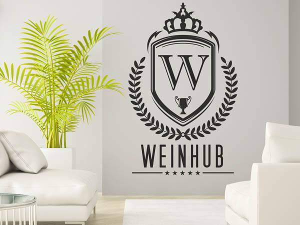 Wandtattoo Weinhub Wappen