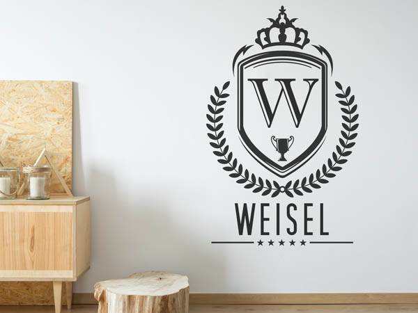 Wandtattoo Weisel Wappen