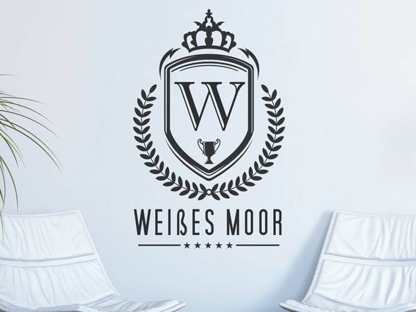 Wandtattoo Weißes Moor Wappen
