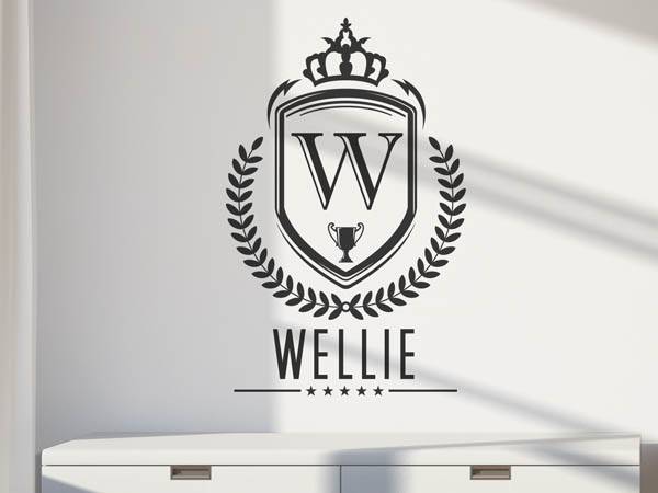 Wandtattoo Wellie Wappen
