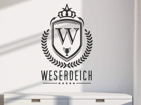 Wandtattoo Weserdeich Wappen