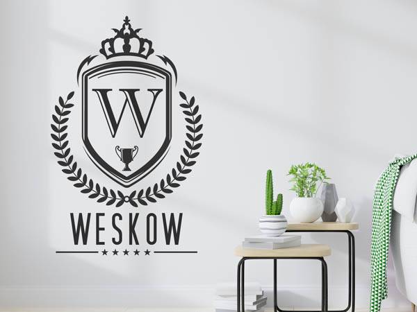 Wandtattoo Weskow Wappen