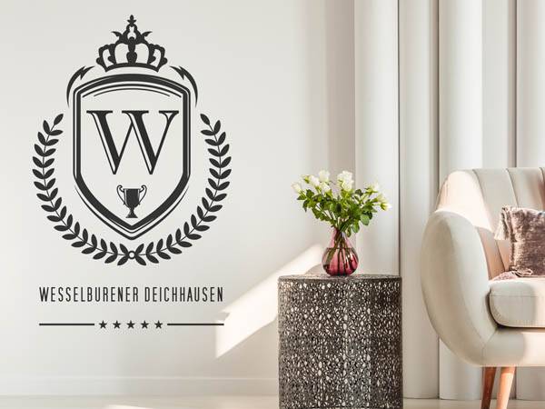 Wandtattoo Wesselburener Deichhausen Wappen