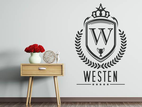 Wandtattoo Westen Wappen