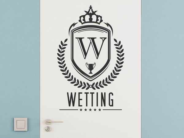 Wandtattoo Wetting Wappen