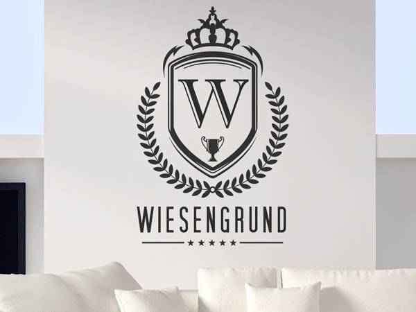 Wandtattoo Wiesengrund Wappen