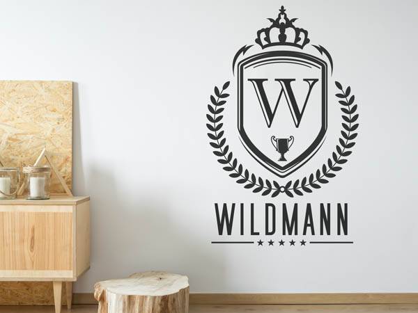 Wandtattoo Wildmann Wappen